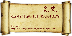 Királyfalvi Kajetán névjegykártya